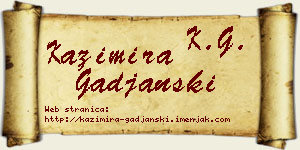 Kazimira Gađanski vizit kartica